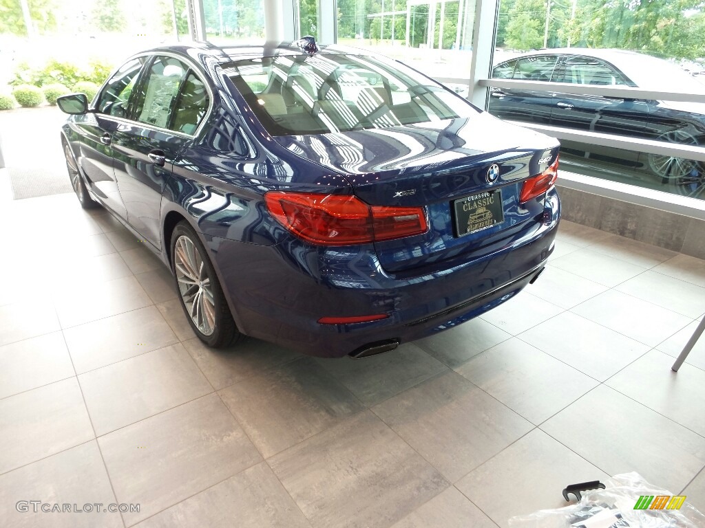 2019 5 Series 540i xDrive Sedan - Mediterranean Blue Metallic / Canberra Beige/Black photo #2