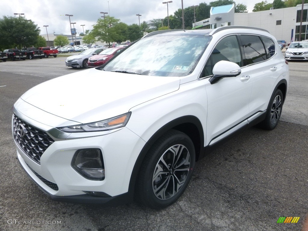 Quartz White 2019 Hyundai Santa Fe Ultimate AWD Exterior Photo #129134216