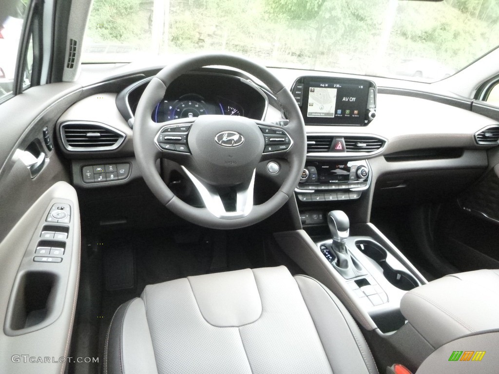 Black Interior 2019 Hyundai Santa Fe Ultimate AWD Photo #129134318