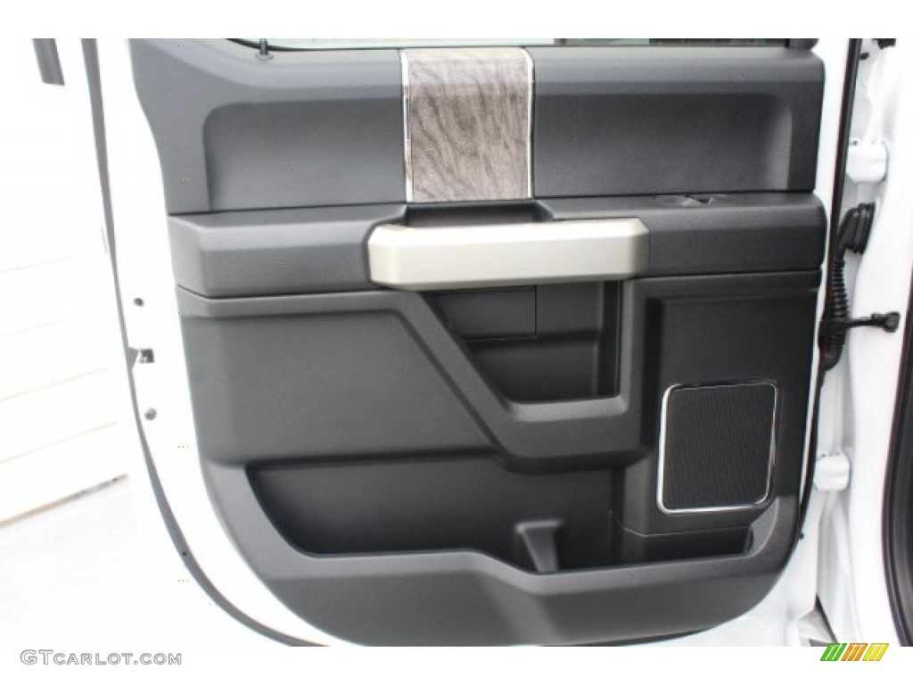 2019 Ford F350 Super Duty Lariat Crew Cab 4x4 Black Door Panel Photo #129136283