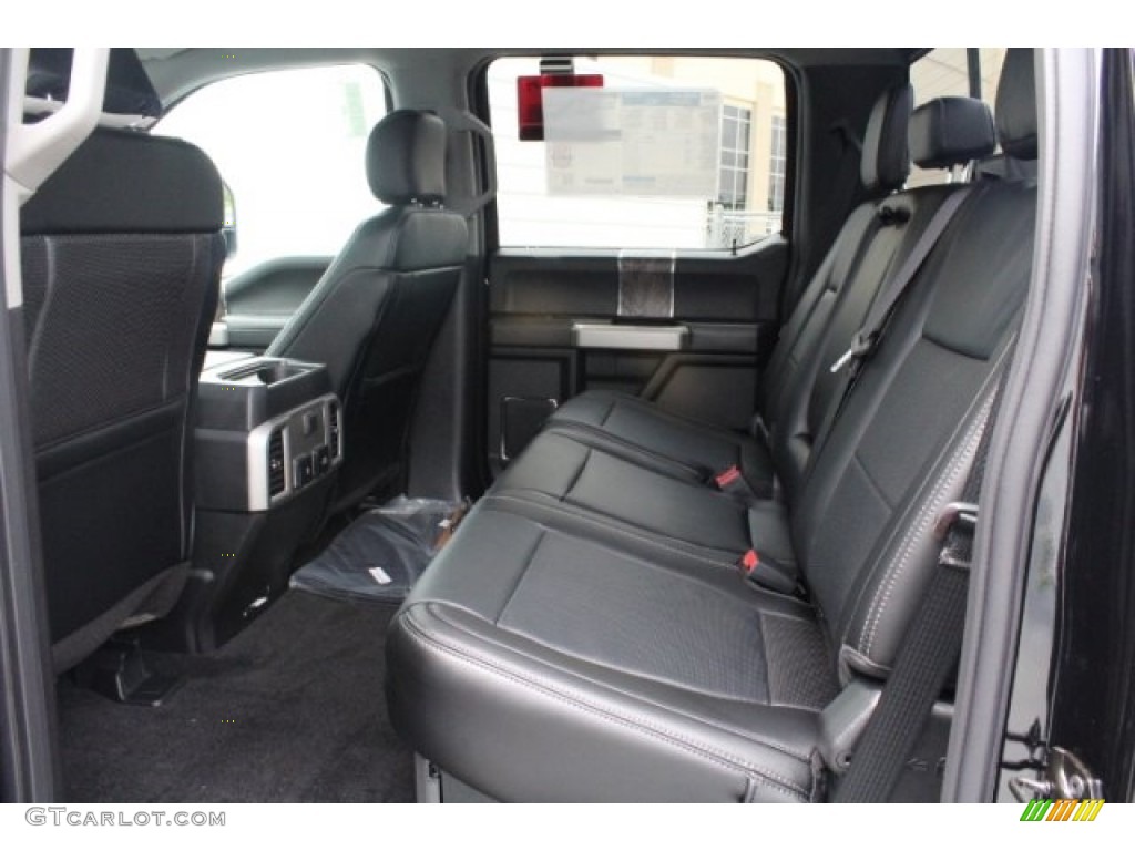 Black Interior 2019 Ford F350 Super Duty Lariat Crew Cab 4x4 Photo #129137942
