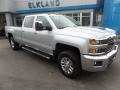 2019 Silver Ice Metallic Chevrolet Silverado 3500HD LTZ Crew Cab 4x4  photo #2