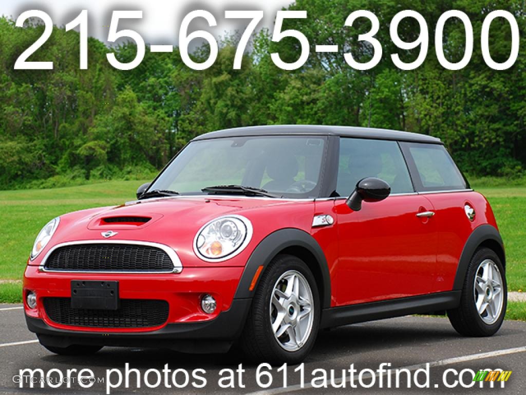 2008 Cooper S Hardtop - Chili Red / Rooster Red Leather/Carbon Black photo #1