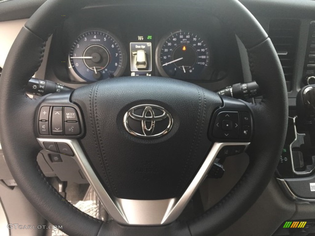 2019 Toyota Sienna XLE Ash Steering Wheel Photo #129139334