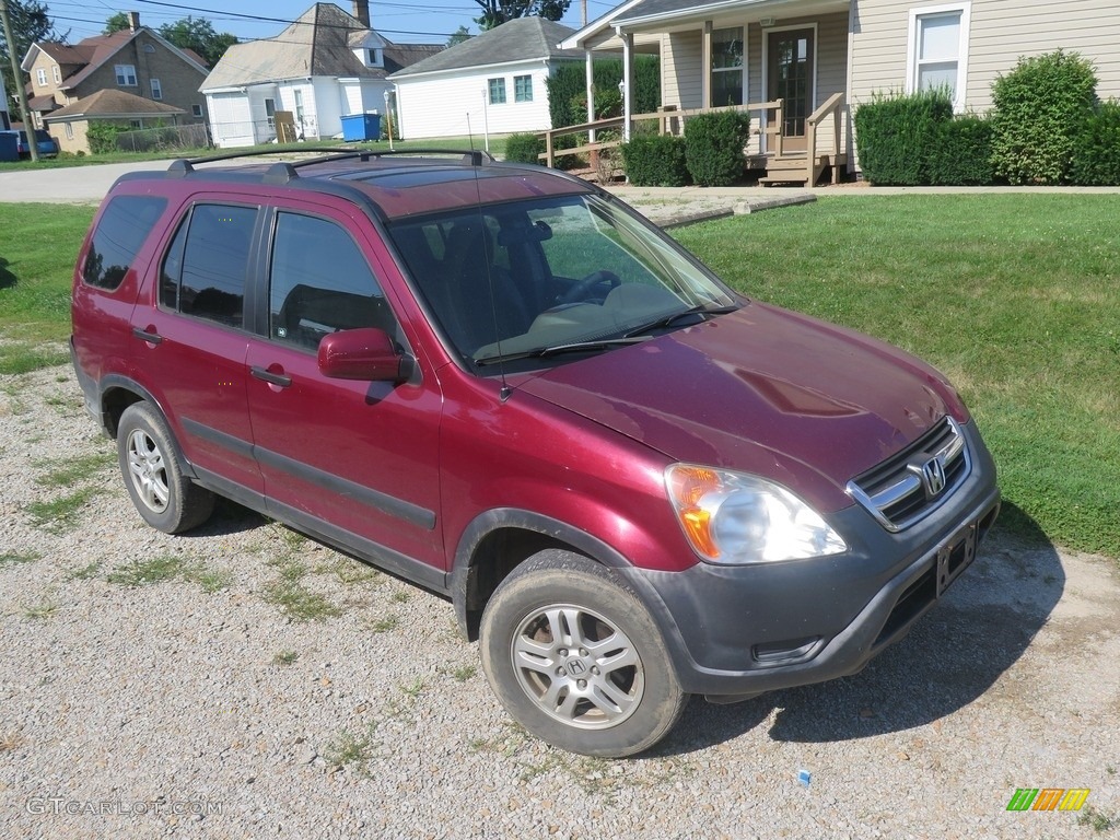 2002 CR-V EX 4WD - Chianti Red Pearl / Black photo #3