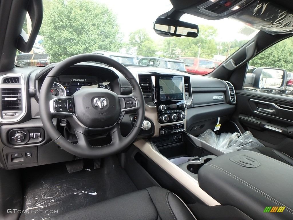 Black Interior 2019 Ram 1500 Laramie Crew Cab 4x4 Photo #129143546