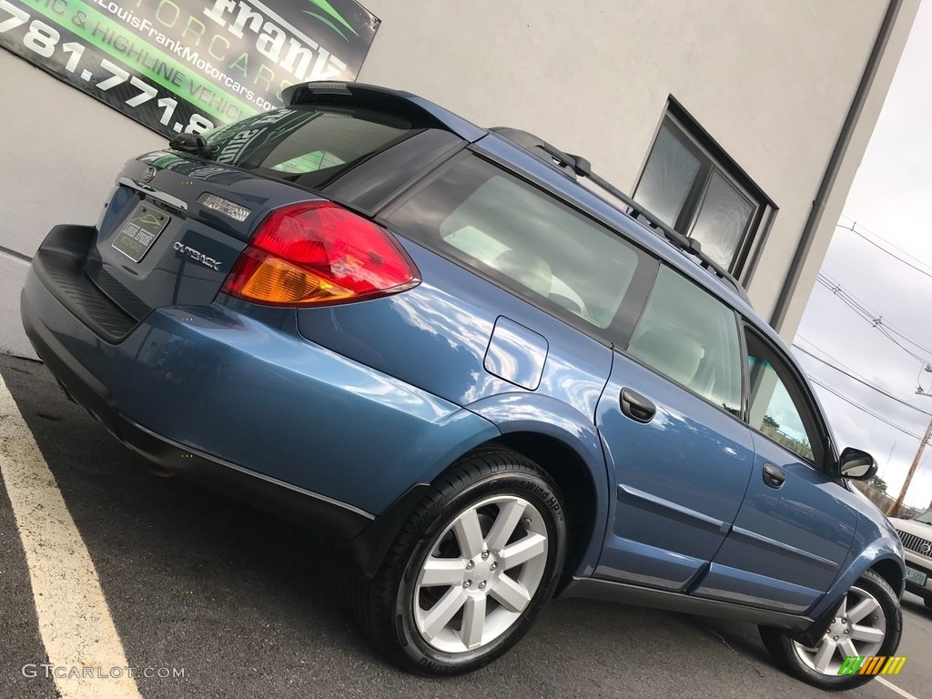 2007 Outback 2.5i Wagon - Newport Blue Pearl / Warm Ivory Tweed photo #5