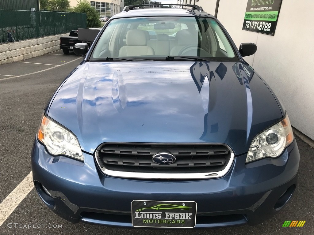 2007 Outback 2.5i Wagon - Newport Blue Pearl / Warm Ivory Tweed photo #7