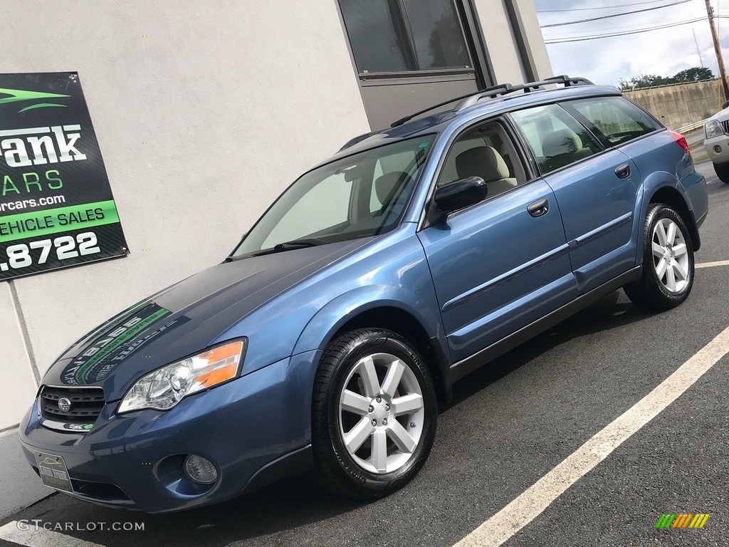 2007 Outback 2.5i Wagon - Newport Blue Pearl / Warm Ivory Tweed photo #15