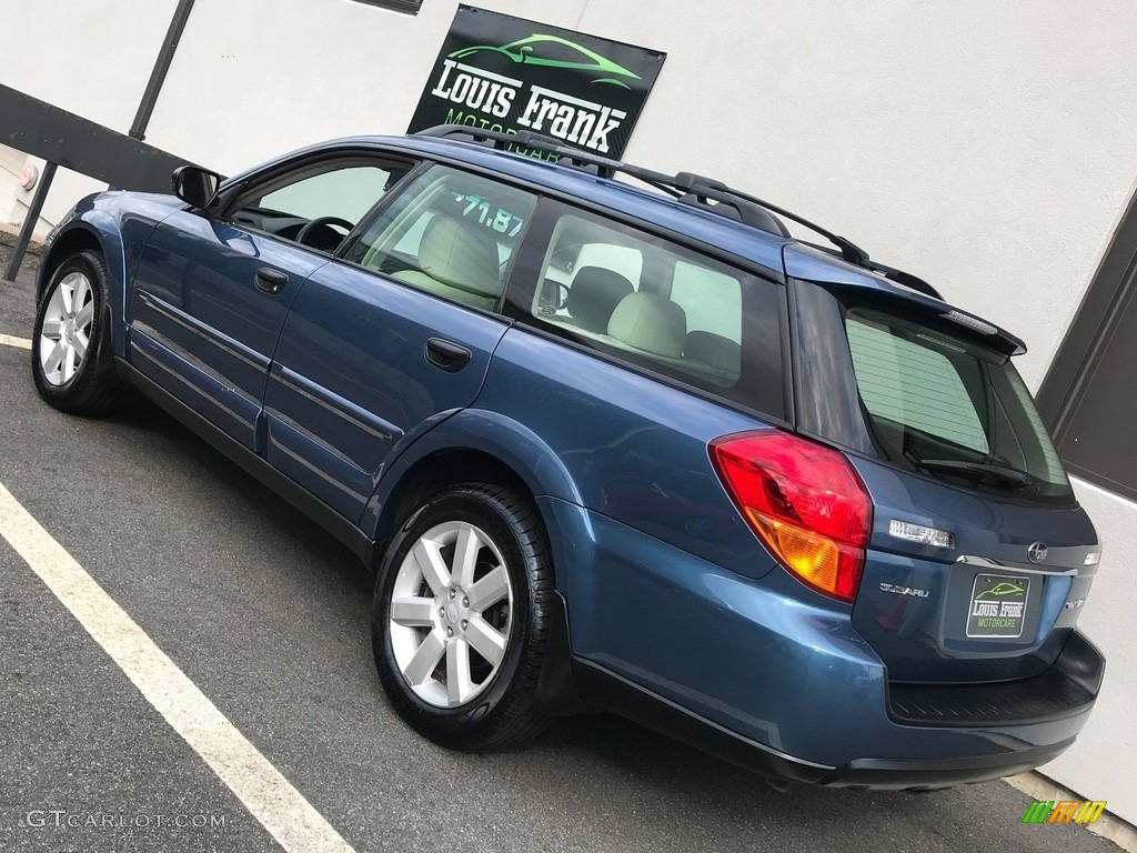 2007 Outback 2.5i Wagon - Newport Blue Pearl / Warm Ivory Tweed photo #17
