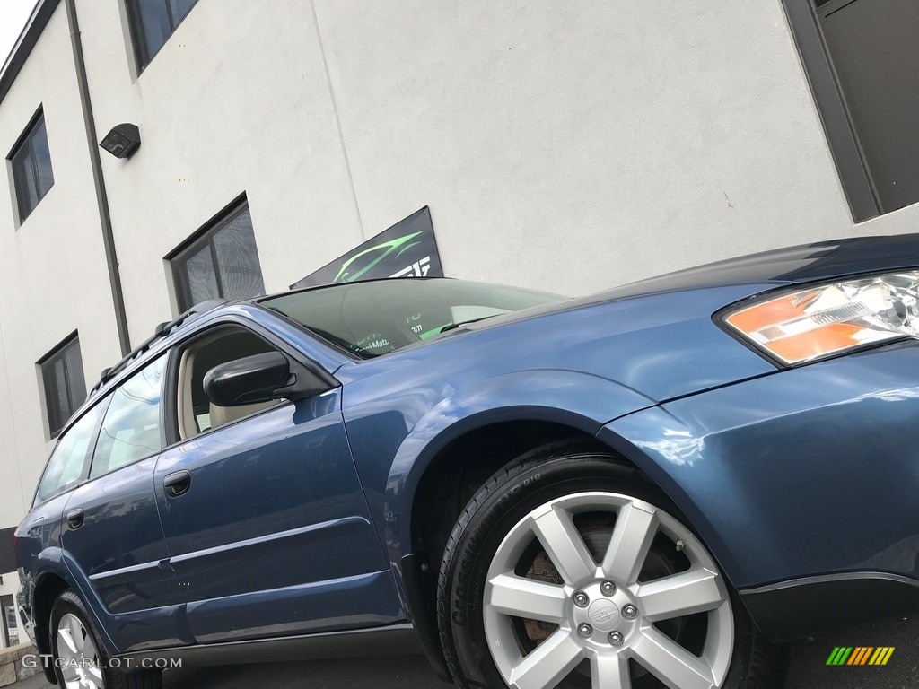 2007 Outback 2.5i Wagon - Newport Blue Pearl / Warm Ivory Tweed photo #21