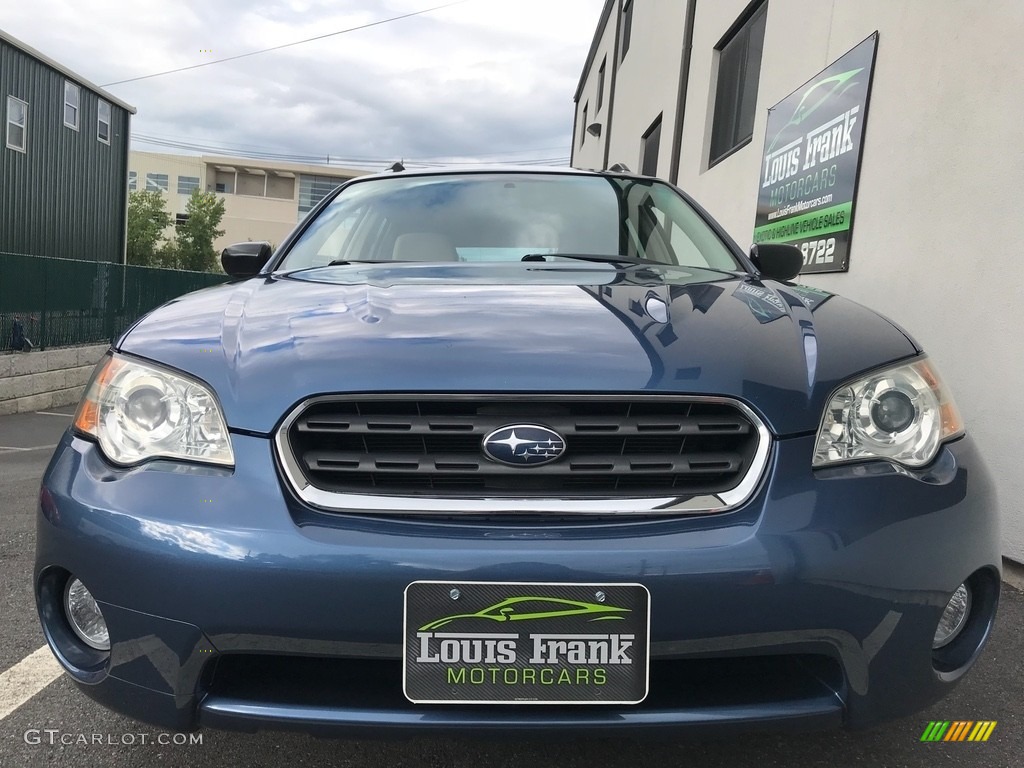 2007 Outback 2.5i Wagon - Newport Blue Pearl / Warm Ivory Tweed photo #24