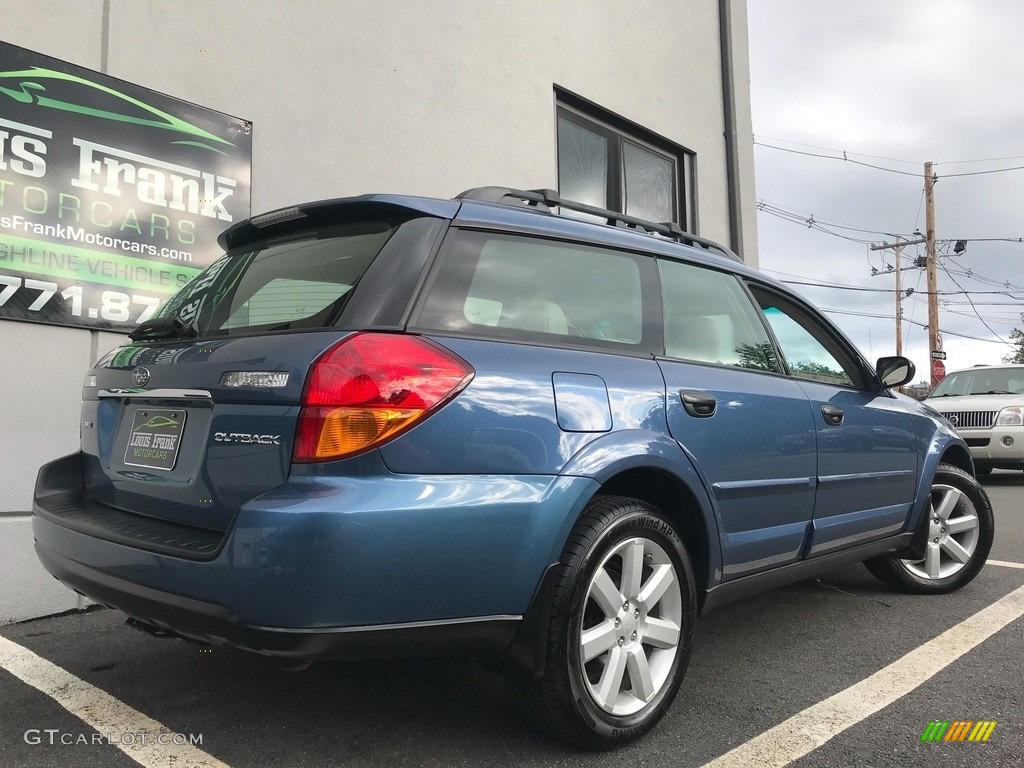 2007 Outback 2.5i Wagon - Newport Blue Pearl / Warm Ivory Tweed photo #122