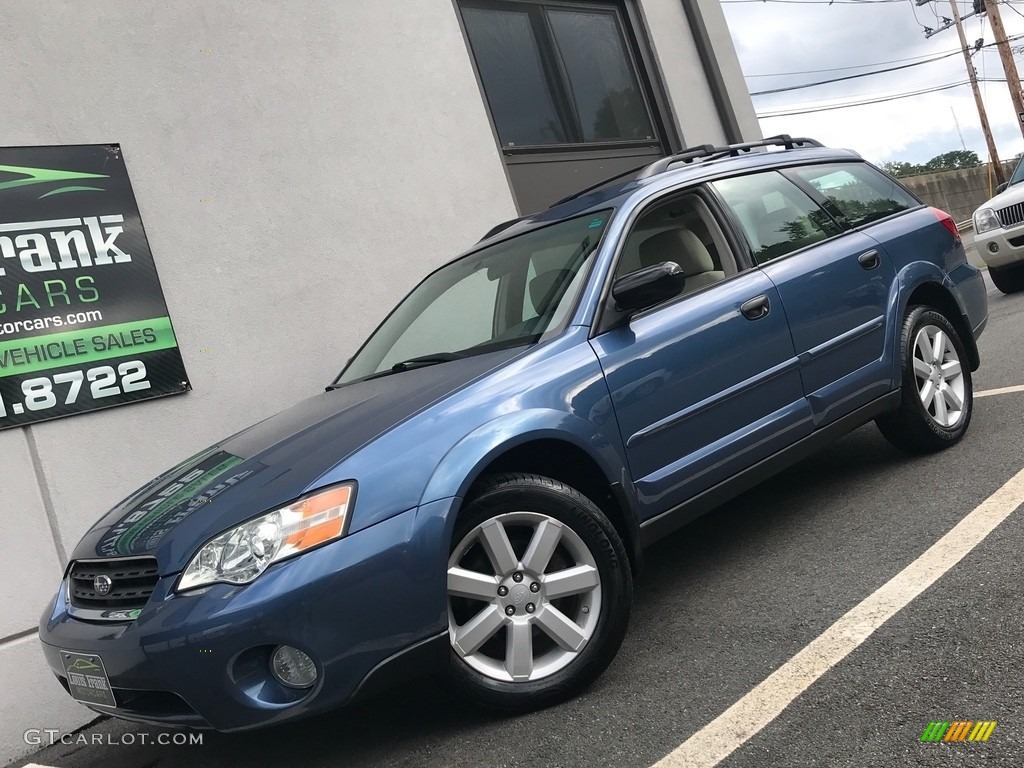 2007 Outback 2.5i Wagon - Newport Blue Pearl / Warm Ivory Tweed photo #126