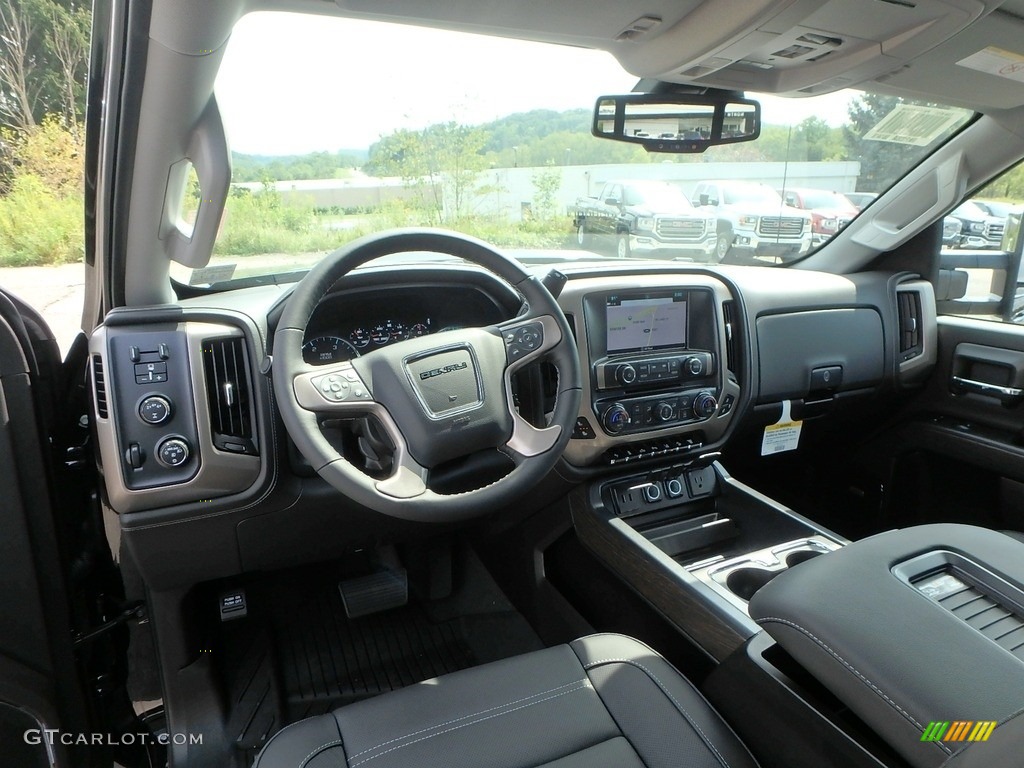 Jet Black Interior 2019 GMC Sierra 2500HD Denali Crew Cab 4WD Photo #129149832