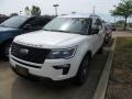 2018 White Platinum Ford Explorer Sport 4WD  photo #1