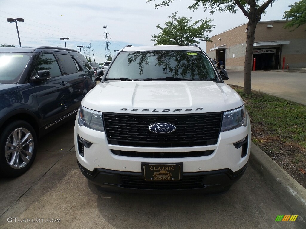 2018 Explorer Sport 4WD - White Platinum / Ebony Black photo #2