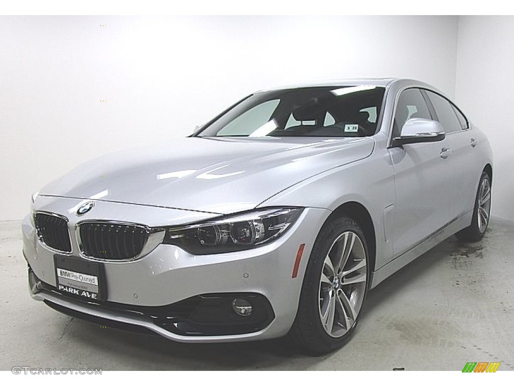 2018 4 Series 430i xDrive Gran Coupe - Glacier Silver Metallic / Black photo #1