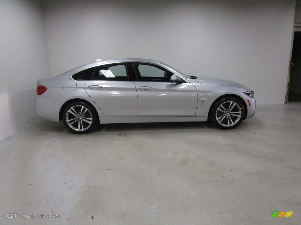 2018 4 Series 430i xDrive Gran Coupe - Glacier Silver Metallic / Black photo #6