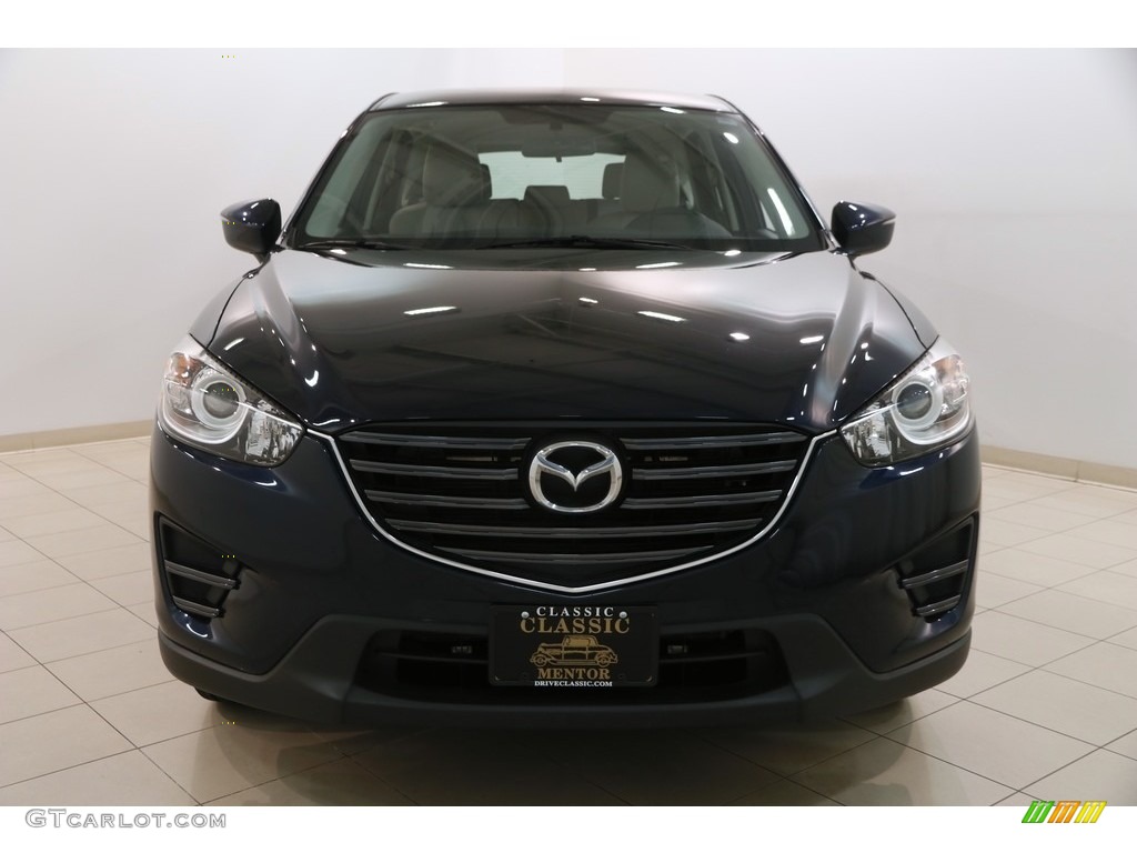 2016 CX-5 Sport AWD - Deep Crystal Blue Mica / Sand photo #2