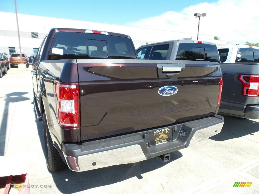 2018 F150 XLT SuperCrew 4x4 - Magma Red / Earth Gray photo #3