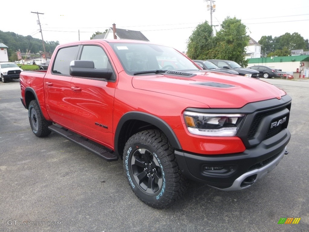 2019 1500 Rebel Crew Cab 4x4 - Flame Red / Black/Red photo #7