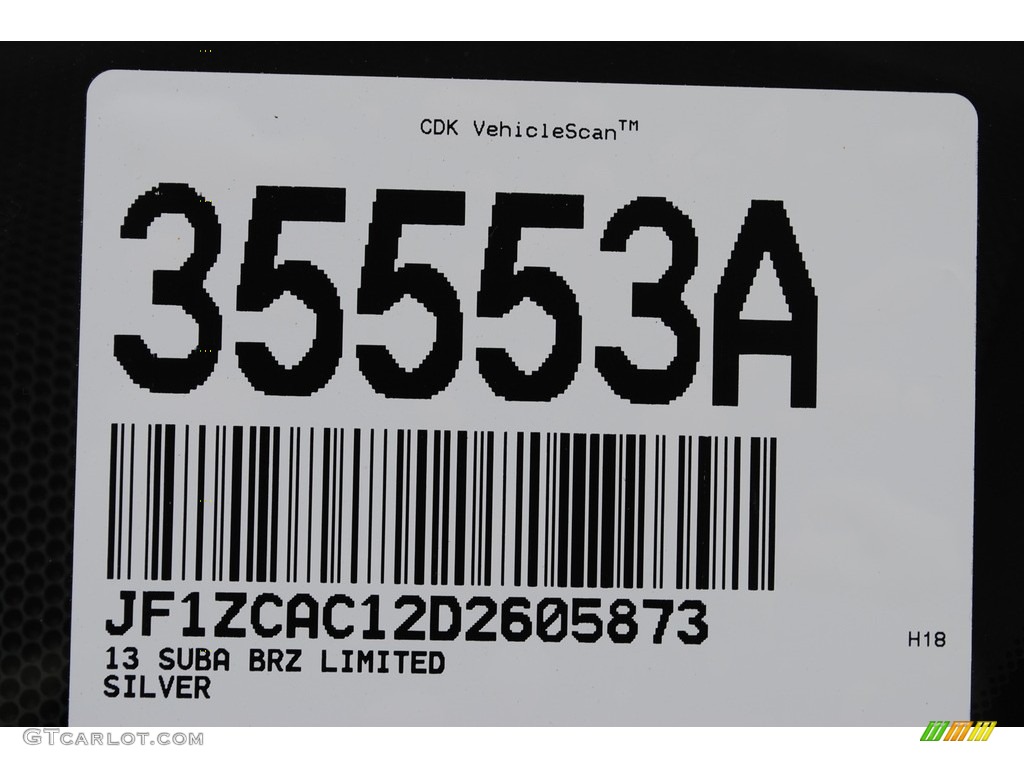 2013 BRZ Limited - Sterling Silver Metallic / Black Leather/Alcantara photo #20