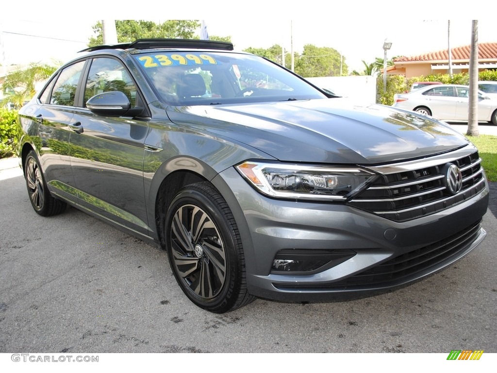 Platinum Gray Metallic 2019 Volkswagen Jetta SEL Premium Exterior Photo #129157005