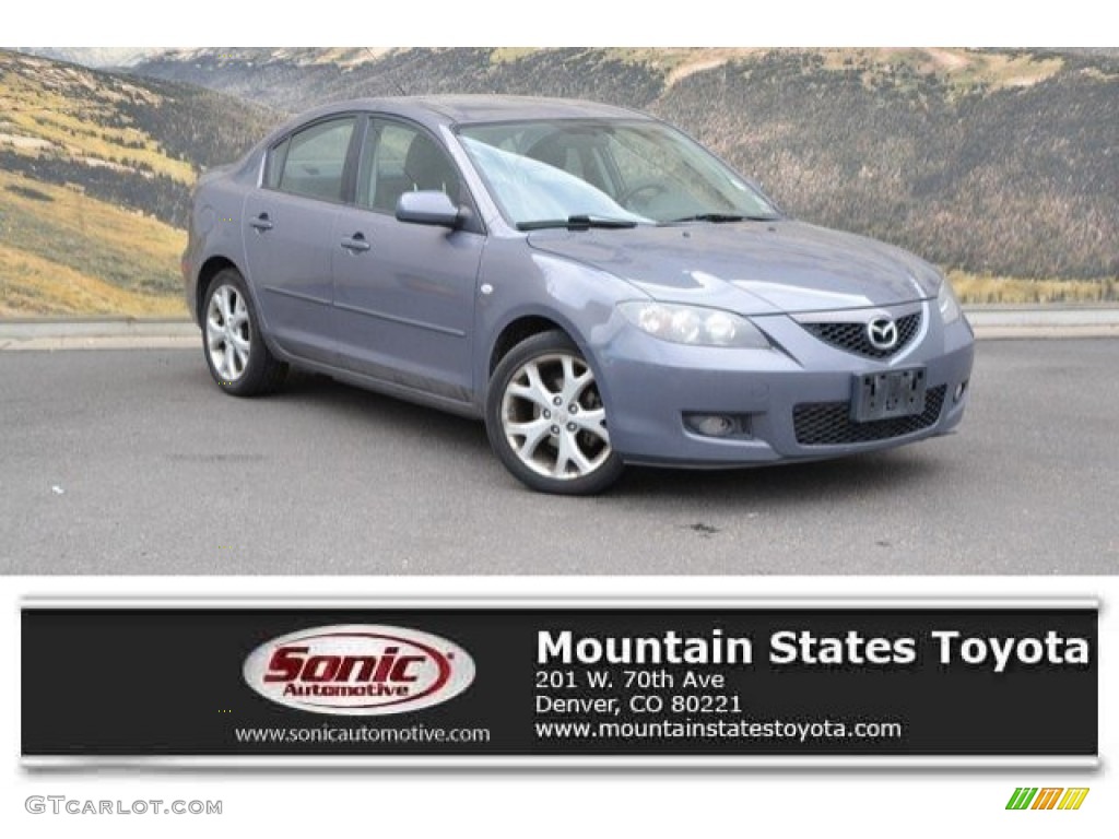 2008 MAZDA3 i Touring Sedan - Galaxy Gray Mica / Black photo #1