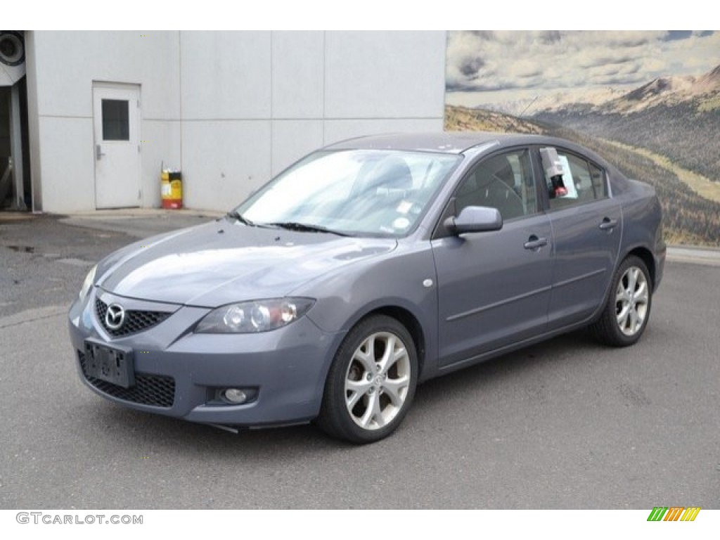 2008 MAZDA3 i Touring Sedan - Galaxy Gray Mica / Black photo #2