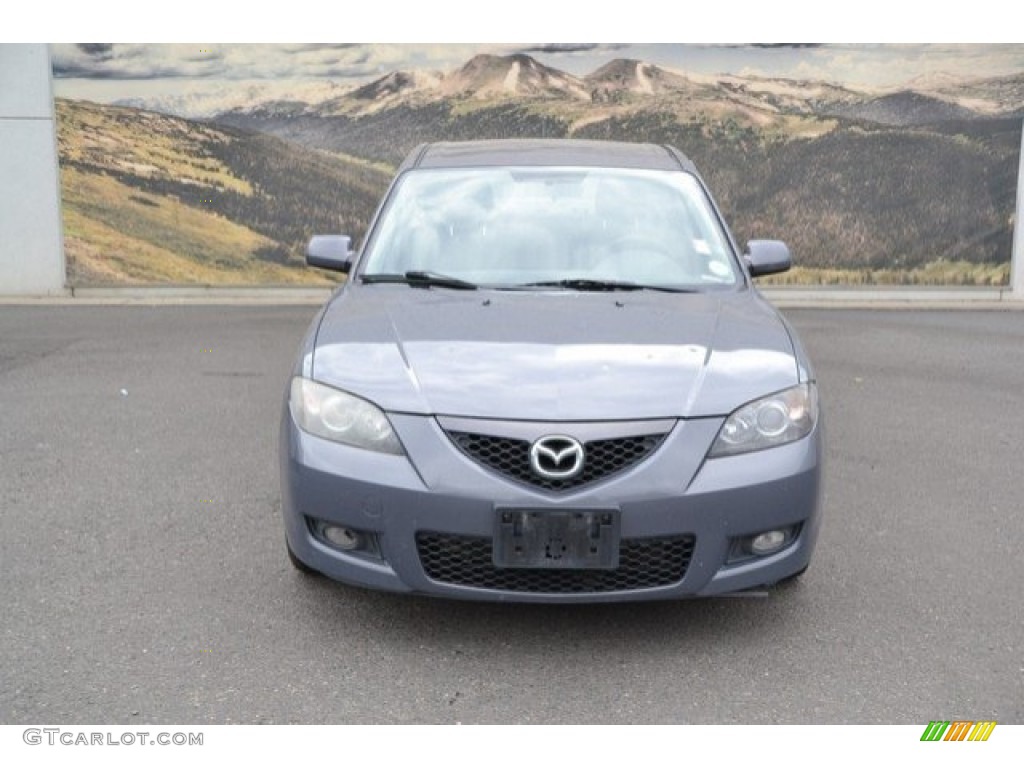 2008 MAZDA3 i Touring Sedan - Galaxy Gray Mica / Black photo #8