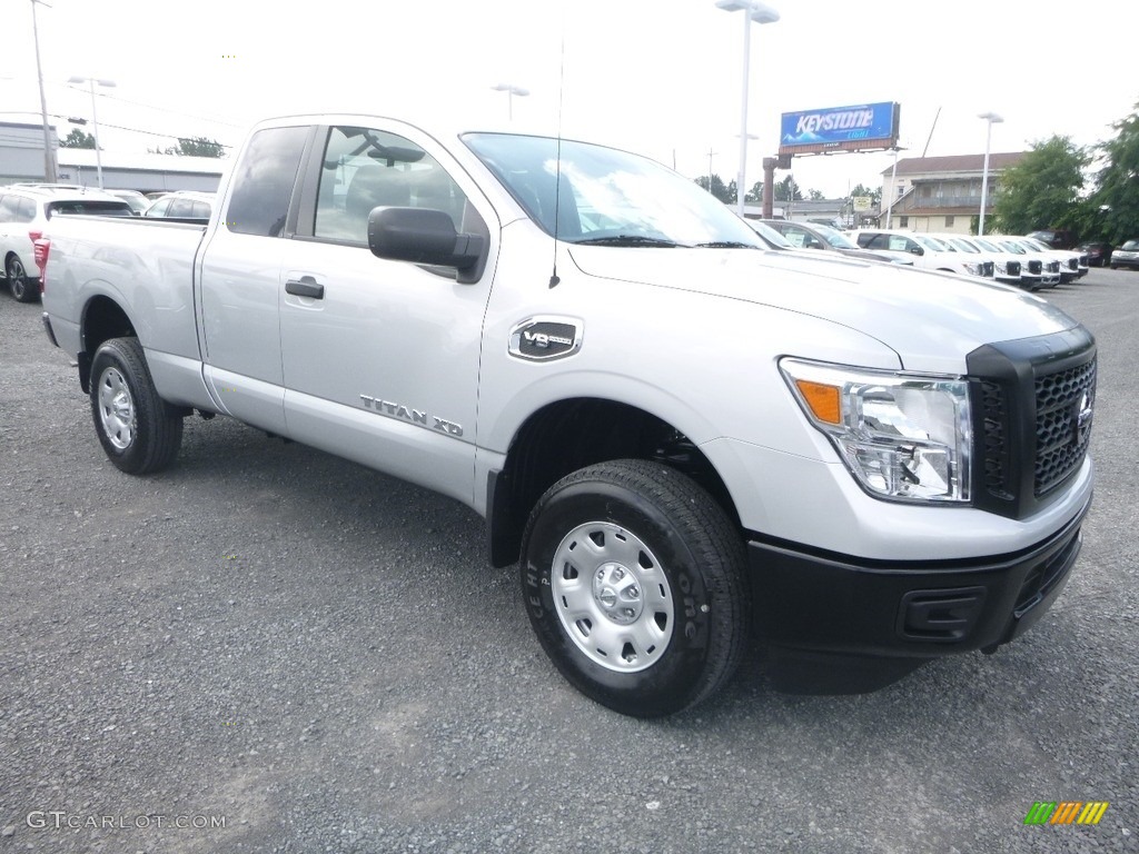 2018 TITAN XD S King Cab 4x4 - Brilliant Silver / Black photo #1