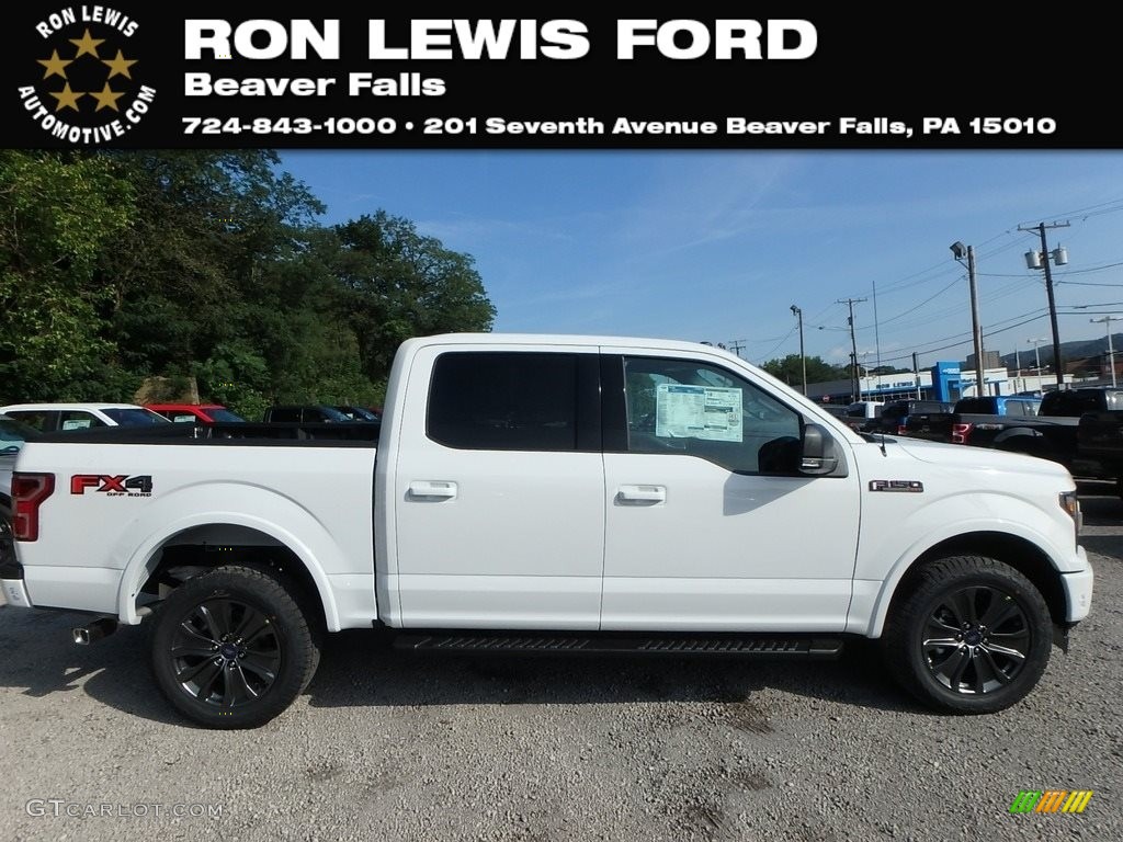2018 F150 XLT SuperCrew 4x4 - Oxford White / Special Edition Black/Red photo #1