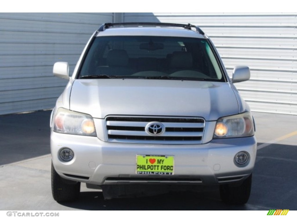 2005 Highlander V6 - Millenium Silver Metallic / Gray photo #2