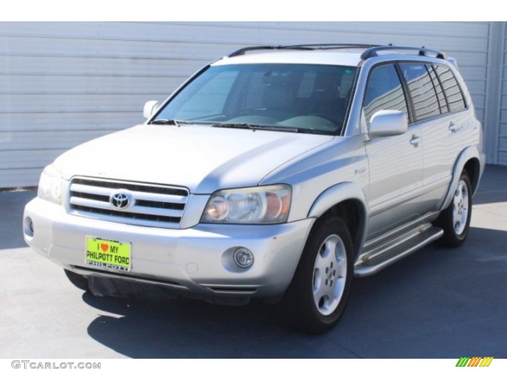 2005 Highlander V6 - Millenium Silver Metallic / Gray photo #3