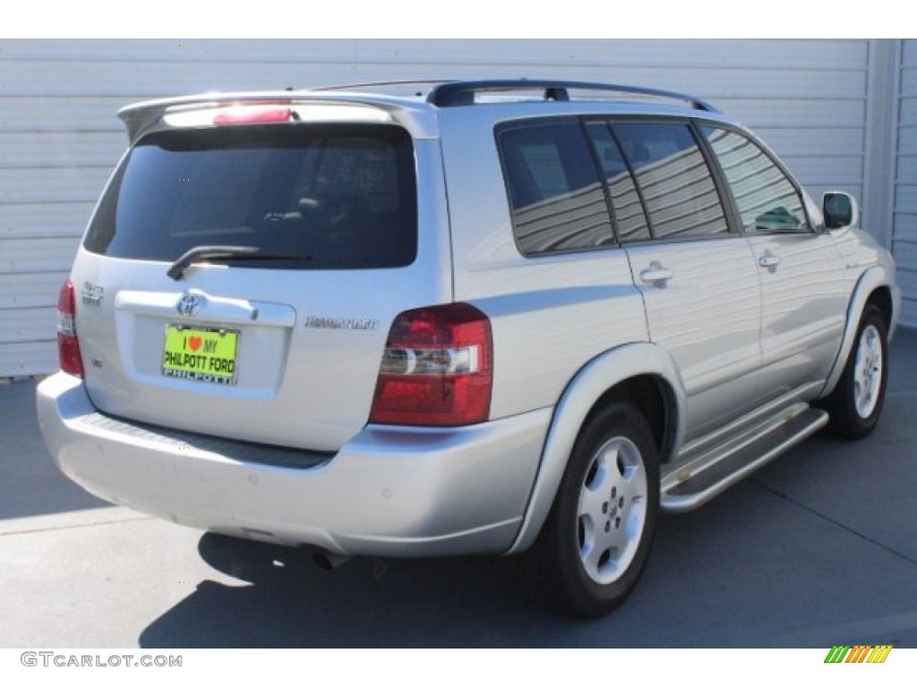 2005 Highlander V6 - Millenium Silver Metallic / Gray photo #10
