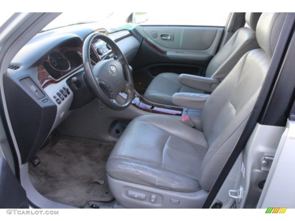2005 Highlander V6 - Millenium Silver Metallic / Gray photo #16
