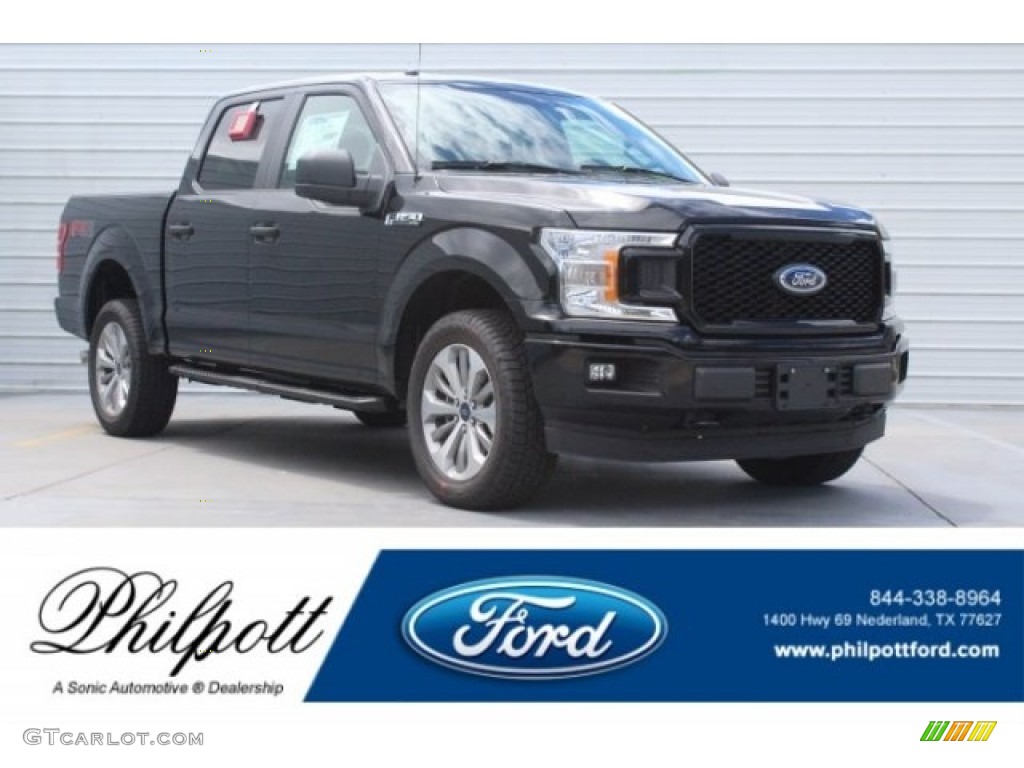 2018 F150 STX SuperCrew 4x4 - Shadow Black / Earth Gray photo #1