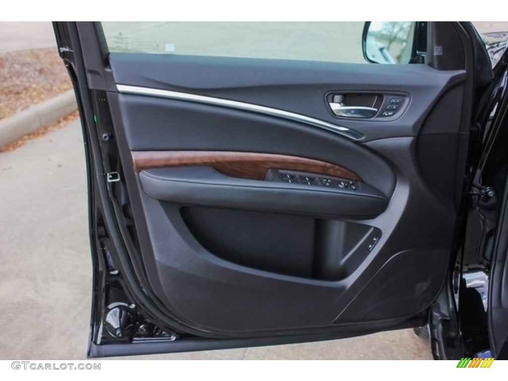 2018 Acura MDX Advance SH-AWD Ebony Door Panel Photo #129169670
