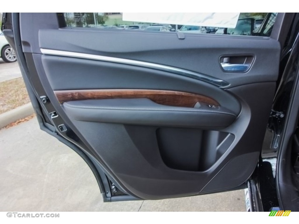 2018 Acura MDX Advance SH-AWD Ebony Door Panel Photo #129169773