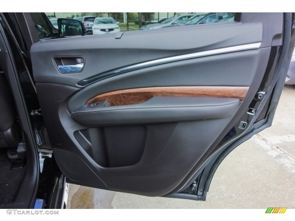 2018 Acura MDX Advance SH-AWD Ebony Door Panel Photo #129169871