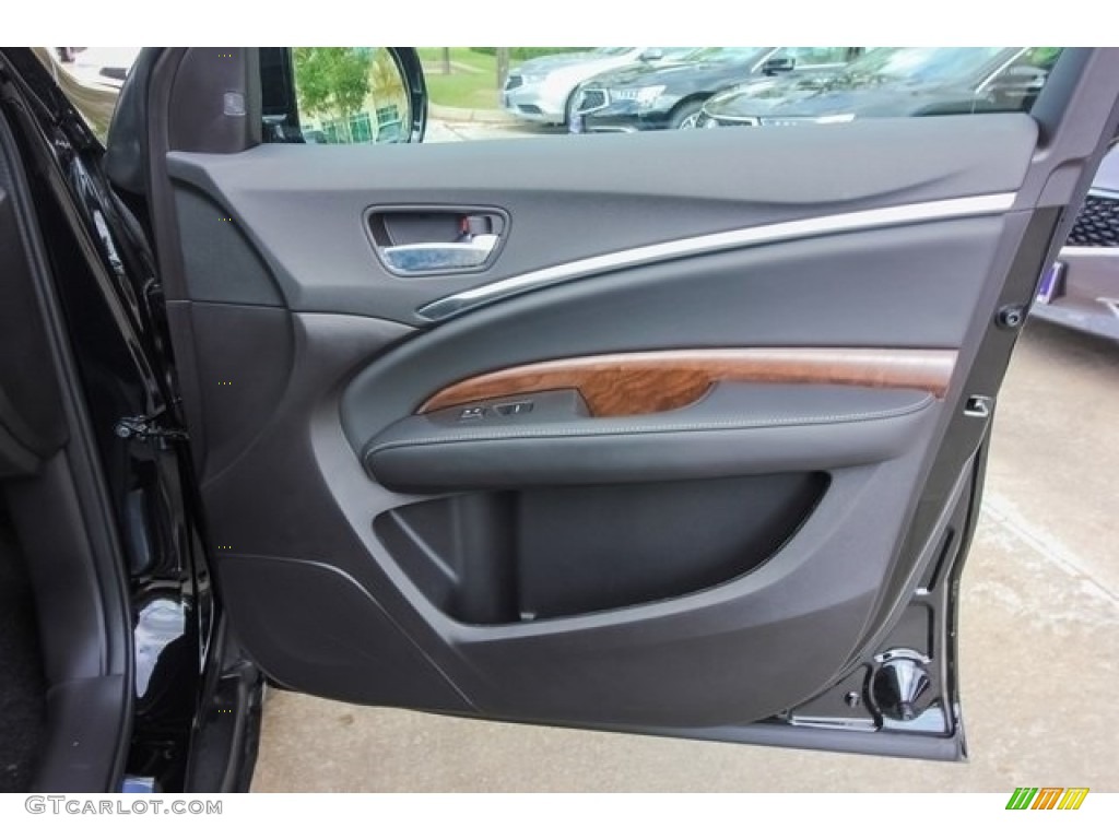 2018 Acura MDX Advance SH-AWD Ebony Door Panel Photo #129169913