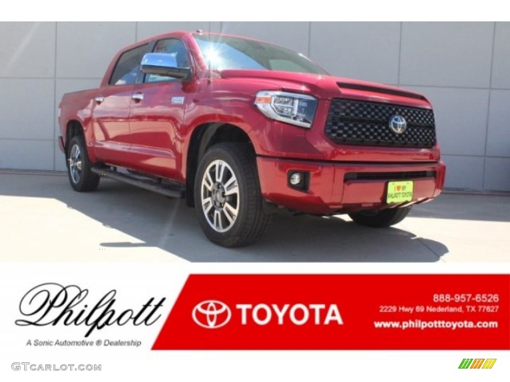 2019 Tundra Platinum CrewMax 4x4 - Barcelona Red Metallic / Black photo #1