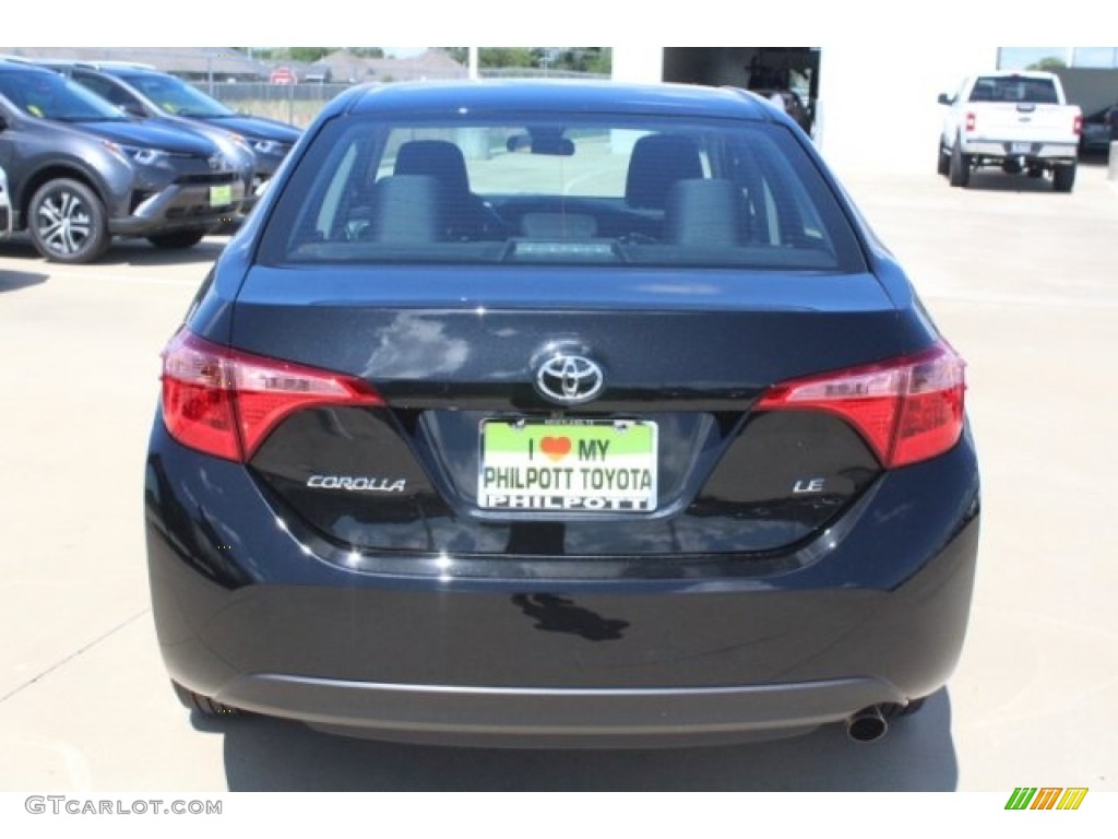 2019 Corolla LE - Black Sand Pearl / Black photo #7
