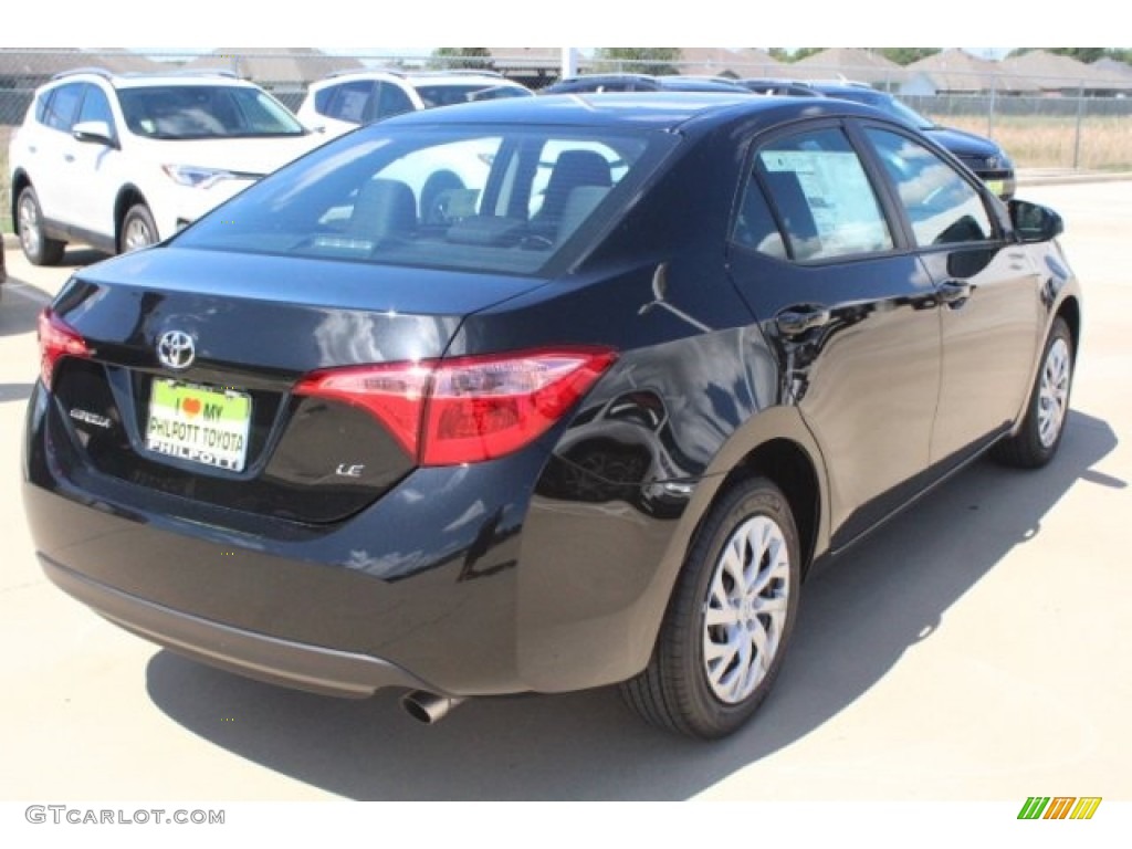 2019 Corolla LE - Black Sand Pearl / Black photo #8