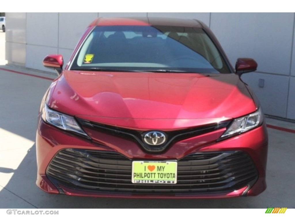 2018 Camry LE - Ruby Flare Pearl / Black photo #2
