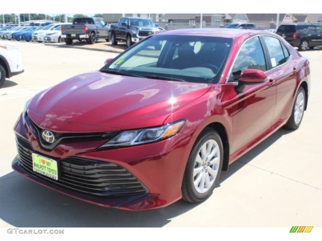 2018 Camry LE - Ruby Flare Pearl / Black photo #3