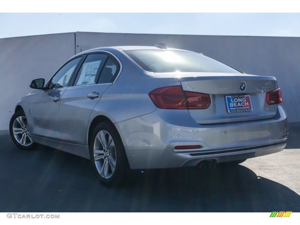2018 3 Series 330i Sedan - Glacier Silver Metallic / Black photo #2