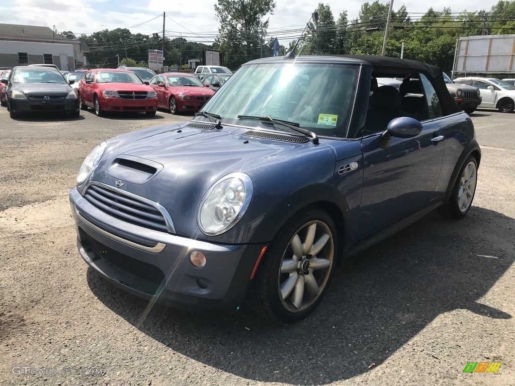 2005 Cooper S Convertible - Hyper Blue Metallic / Space Grey/Panther Black photo #7