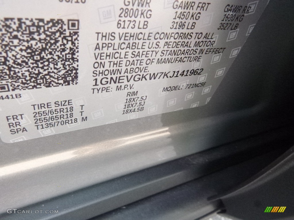 2019 Traverse LT AWD - Pepperdust Metallic / Jet Black photo #17